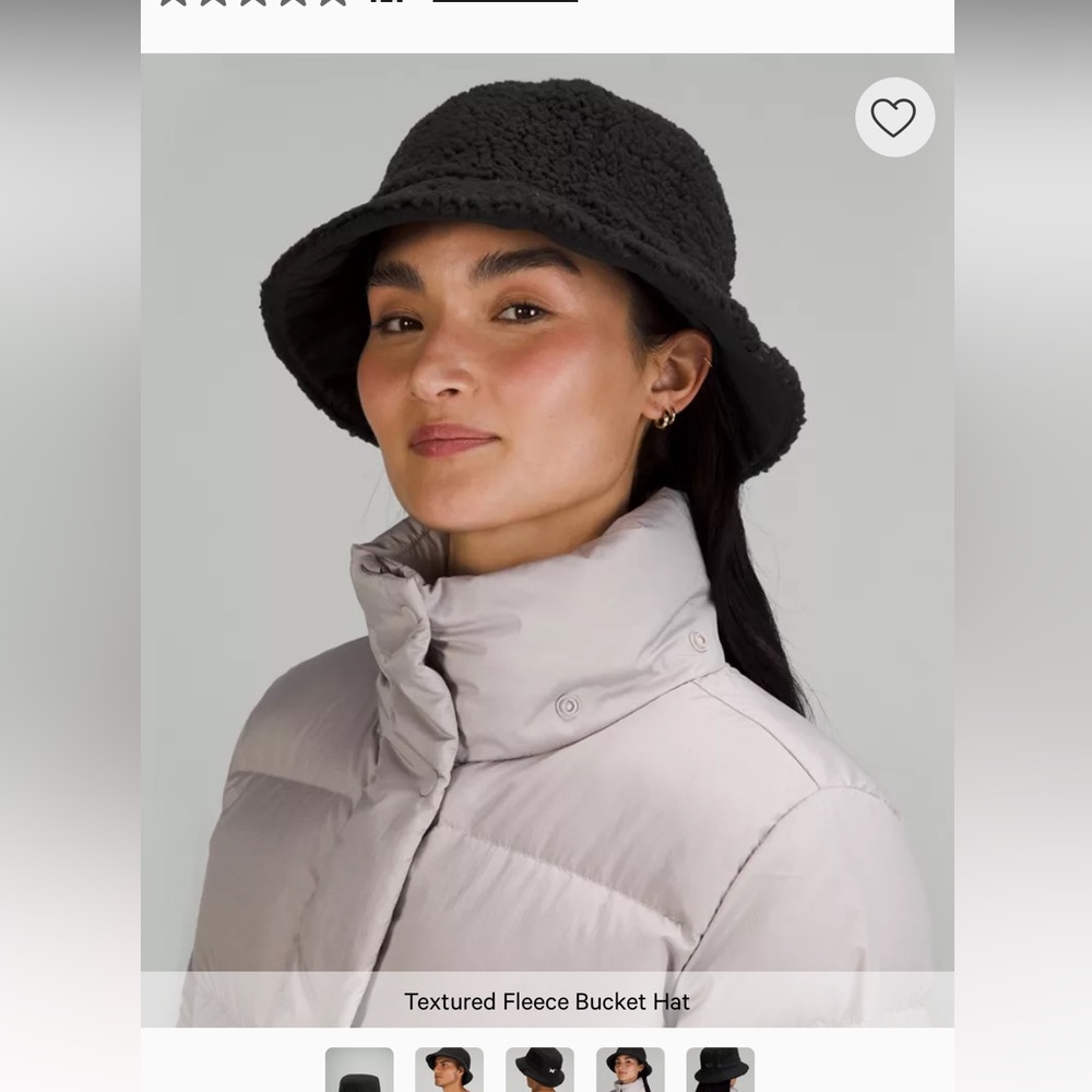 Lululemon Textured Fleece Bucket Hat black size S to M